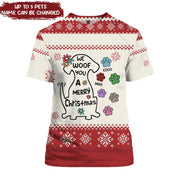 Personalized I Woof You A Merry Christmas Sweater