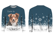 Love is My Dog Photo Upload Christmas T-shirt