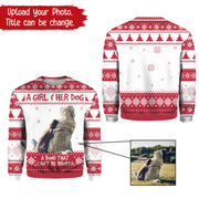 Personalized A Girl and Her Dog Ugly Sweater