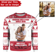 Personalized Annoying each other since 2014 Photo Uplaod  Sweater