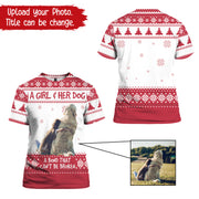 Personalized A Girl and Her Dog Ugly Sweater