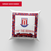 Stoke City FC Personalized Tis' The Season 18" Cushion