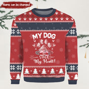 Personalized My dog stole my heart Christmas Sweater