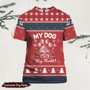 Personalized My dog stole my heart Christmas Sweater