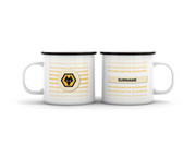 Wolverhampton Wanderers FC Fan Personalized Enamel Camping Mug