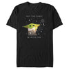 Men's Star Wars: The Mandalorian Grogu May the Force be With You Celestial  Adult T-Shirt