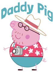 Men's Peppa Pig Daddy Pig Tourist  Adult T-Shirt