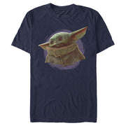 Men's Star Wars: The Mandalorian The Child Circle Halo  Adult T-Shirt