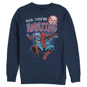 Men's Marvel Webbed Spider-Man Amazing Dad  Adult Sweatshirt