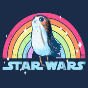 Men's Star Wars The Last Jedi Porg Pride Rainbow Logo  Adult T-Shirt