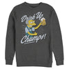 Men's The Simpsons Drink Up, Champs  Adult Sweatshirt