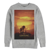 Men's Lion King Pride Rock Movie Poster  Adult Sweatshirt