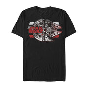 Men's Star Wars The Last Jedi Millennium Falcon Profile  Adult T-Shirt