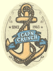 Men's Cap'n Crunch Anchor Tattoo  Adult T-Shirt