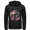 Men's Star Wars Boba Fett Floral Print Helmet  Adult Pull Over Hoodie