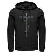 Men's Star Wars: The Mandalorian Darksaber Katakana  Adult Pull Over Hoodie