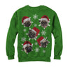 Men's Lost Gods Ugly Christmas Pug Snowflakes  Adult Sweatshirt