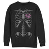 Men's Lost Gods Halloween Skeleton Rib Cage Heart  Adult Sweatshirt