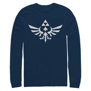 Men's Nintendo Legend of Zelda Triforce  Adult Long Sleeve Shirt