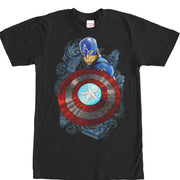 Men's Marvel Captain America Swirl Pattern  Adult T-Shirt