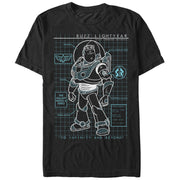 Men's Toy Story Buzz Lightyear Schematic  Adult T-Shirt