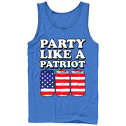 Men's Lost Gods Fourth of July  Party Like Patriot  Adult Tank Top