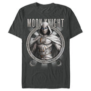 Men's Marvel: Moon Knight Hieroglyph Frame Evil Beware  Adult T-Shirt