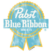 Men's Pabst Yellow Blue Ribbon Logo  Adult T-Shirt