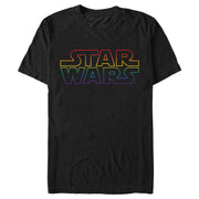 Men's Star Wars Pride Outline Rainbow Logo  Adult T-Shirt