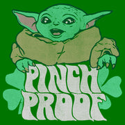 Men's Star Wars: The Mandalorian Grogu St. Patrick's Day Pinch Proof  Adult T-Shirt