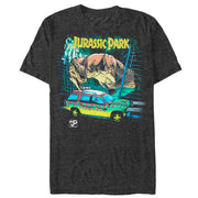 Men's Jurassic Park Car Chase Scene  Adult T-Shirt