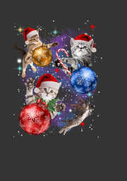 Men's Lost Gods Xmas Cats in Space  Adult Sweatshirt