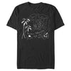 Men's Lilo & Stitch Hawaiian Rollercoaster Ride Outline  Adult T-Shirt