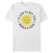 Men's Coca Cola Unity Sunshine Logo  Adult T-Shirt