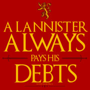 Men's Game of Thrones A Lannister Always Pays His Debts  Adult T-Shirt