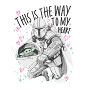 Men's Star Wars: The Mandalorian Valentine's Day The Child Way to my Heart  Adult T-Shirt