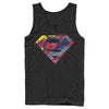 Men's Superman Logo Paint Splatter  Adult Tank Top