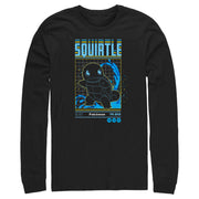 Men's Pokemon Squirtle Retro Grid  Adult Long Sleeve Shirt