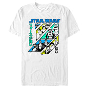 Men's Star Wars: Visions Retro Anime Character Panels  Adult T-Shirt