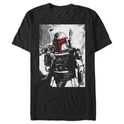 Men's Star Wars Boba Fett pop of red  Adult T-Shirt