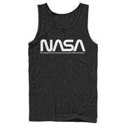 Men's NASA Text Simple Logo  Adult Tank Top