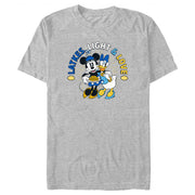 Men's Mickey & Friends Hannukah Latkes, Light & Love  Adult T-Shirt