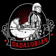 Men's Star Wars: The Mandalorian Grogu and Din Djarin Dadalorian Cradle Sketch  Adult T-Shirt