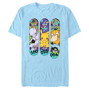 Men's Pokemon Mewtwo, Pikachu, and Psyduck Skateboard Decks  Adult T-Shirt