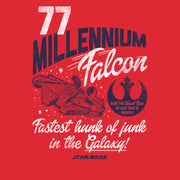 Men's Star Wars Millennium Falcon Fastest Junk 77  Adult T-Shirt