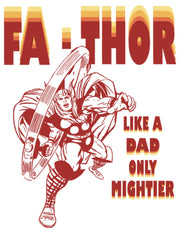 Men's Marvel Fa-Thor Like a Dad Only Mightier Comic Thor  Adult Pull Over Hoodie