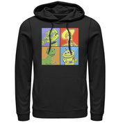 Men's Toy Story Character Color Panels  Adult Pull Over Hoodie