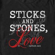 Men's Pirates of the Caribbean: Curse of the Black Pearl Sticks and Stones Love  Adult T-Shirt