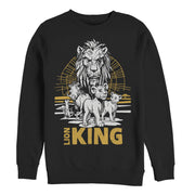 Men's Lion King Savannah Sunset Crew  Adult Sweatshirt