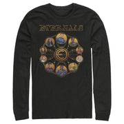 Men's Marvel Eternals Circular Gold  Adult Long Sleeve Shirt